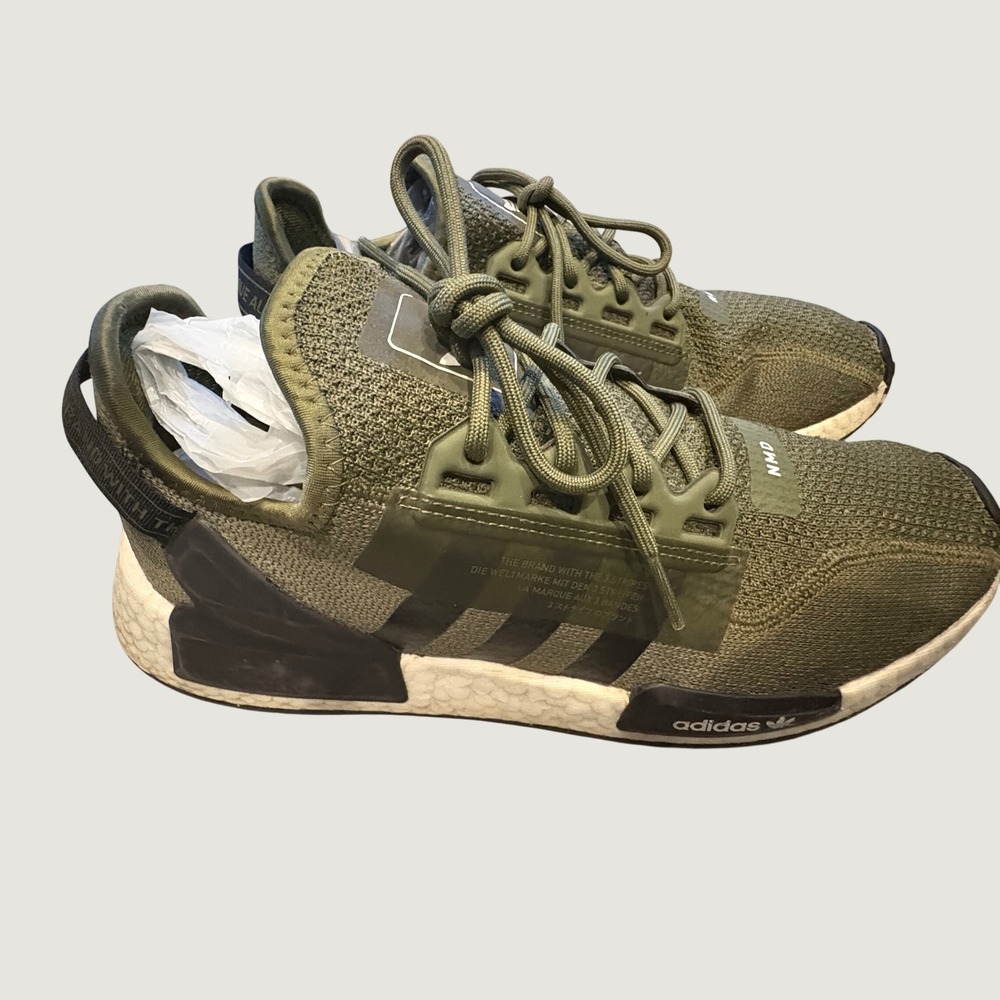 Adidas NMD_V3 Mens Olive Green Knit Boost Sneakers HP9404 Size 10